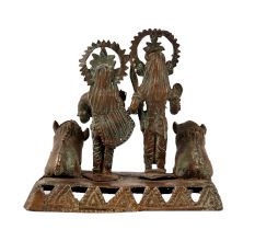 Vintage Brass Lord Ram & Goddess Sita Statue