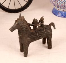 Tribal Art Horse Statue for Decoration