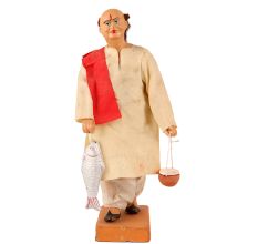 Terracotta Bengali Man Statue, Bengal Art