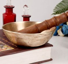 Handcrafted Singing Bowl with Wooden Mallet