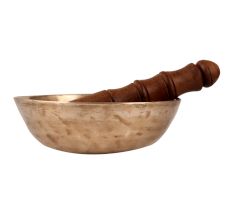 Handcrafted Singing Bowl with Wooden Mallet