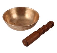Handcrafted Singing Bowl with Wooden Mallet