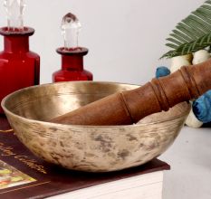 Tibetan Singing Bowl in Antique Finish