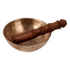 Tibetan Singing Bowl in Antique Finish
