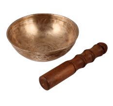 Tibetan Singing Bowl in Antique Finish