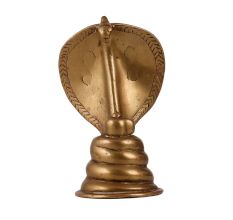Indian Brass Lingam with Cobra Statue