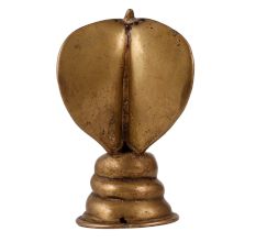Indian Brass Lingam with Cobra Statue