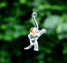 Multicolor Assorted Mini Elephant Christmas Tree Ornaments Set of 6 Pcs