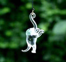 Multicolor Assorted Mini Elephant Christmas Tree Ornaments Set of 6 Pcs