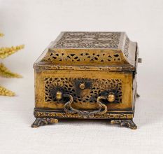Rectangular Shaped Brass Jewelry Box