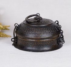 Engraved Vintage Jewelry Box for Decor
