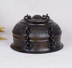 Engraved Vintage Jewelry Box for Decor