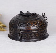 Handcrafted Traditional Jewelry Box Made of Brass