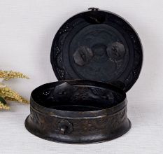 Handmade Brass Jewelry Box in Antique Finish