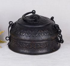 High Quality Brass Jewelry Box in Antique Black Finish
