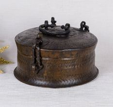 Beautiful Brass Jewelry Box in Antique Finish
