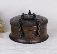 Beautiful Brass Jewelry Box in Antique Finish