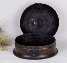 Elegant Dark Brown Jewelry Box Made of Brass