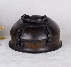 Elegant Dark Brown Jewelry Box Made of Brass