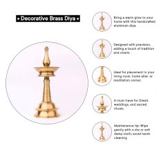 Handmade Brass Oil Lamp for Pooja