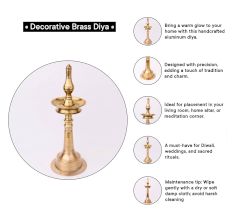 Shiny Used Oil Lamp Made of Brass