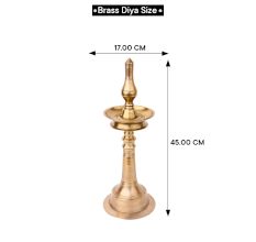 Shiny Used Oil Lamp Made of Brass