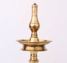 Shiny Used Oil Lamp Made of Brass