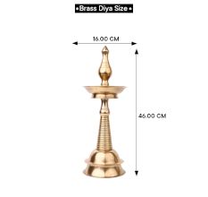 Brass Shiny Oil Lamp for Decoration