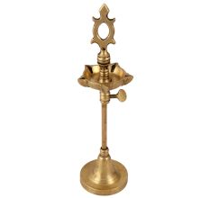 Adjustable Brass Oil Lamp for Pooja