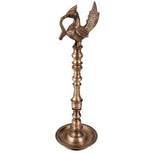 Brass Peacock Oil Lamp for Home Decor