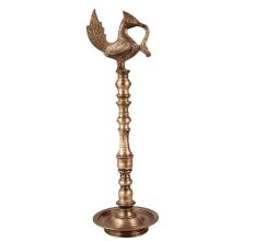 Brass Peacock Oil Lamp for Home Decor