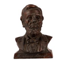 Handmade Metal Bust of Abraham Lincoln