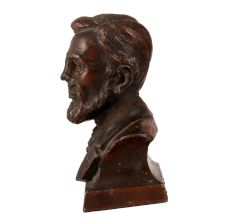 Handmade Metal Bust of Abraham Lincoln