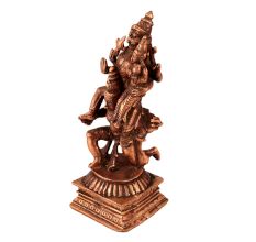 Handmade Copper Statue of Narasimha, Lakshmi and Garuda