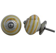 Old Yellow Striped Knob