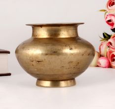 Indian Brass Lota Water Pot for Rituals