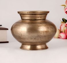 Indian Sturdy Brass Lota or Pot for Decoration