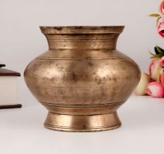 Traditionally Crafted Holy Water Pot Made of Brass
