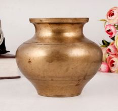 Indian Brown Water Pot Lota for Hindu Rituals