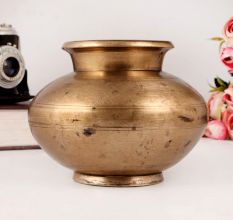 Antique Brown Holy Water Pot Made of Brass