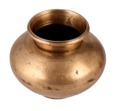Antique Brown Holy Water Pot Made of Brass