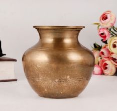 Handmade Lota or Water Pot for Indoor Decoration