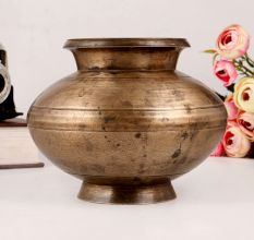 Traditional Brown Holy Pot Lota Made of Brass