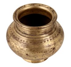 Traditional Golden Brass Pot or Lota for Decoration