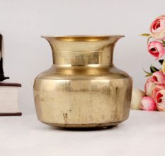 Beautiful Brass Golden Coloured Pot for Decoration