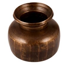 Vintage Dark Brown Water Pot Crafted from Brass