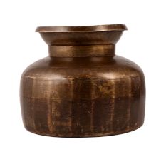 Vintage Dark Brown Water Pot Crafted from Brass