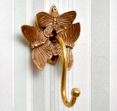 Set of 4 Bronze Brass Butterfly Bathroom Hardware Accessories