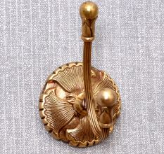 Bronze Brass Floral Base Bathroom Hardware Accessories Set of 4
