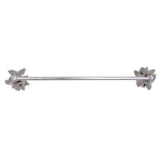 Set of 4 Silver Brass Butterfly Bathroom Hardware Accessories